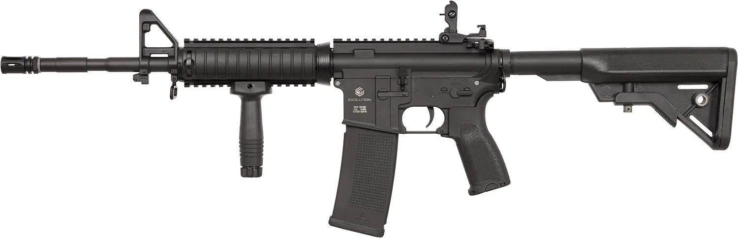 Гвинтівка страйкбольна Evolution Recon SOPMOD 14.5" Carbontech AEG 6 мм Black