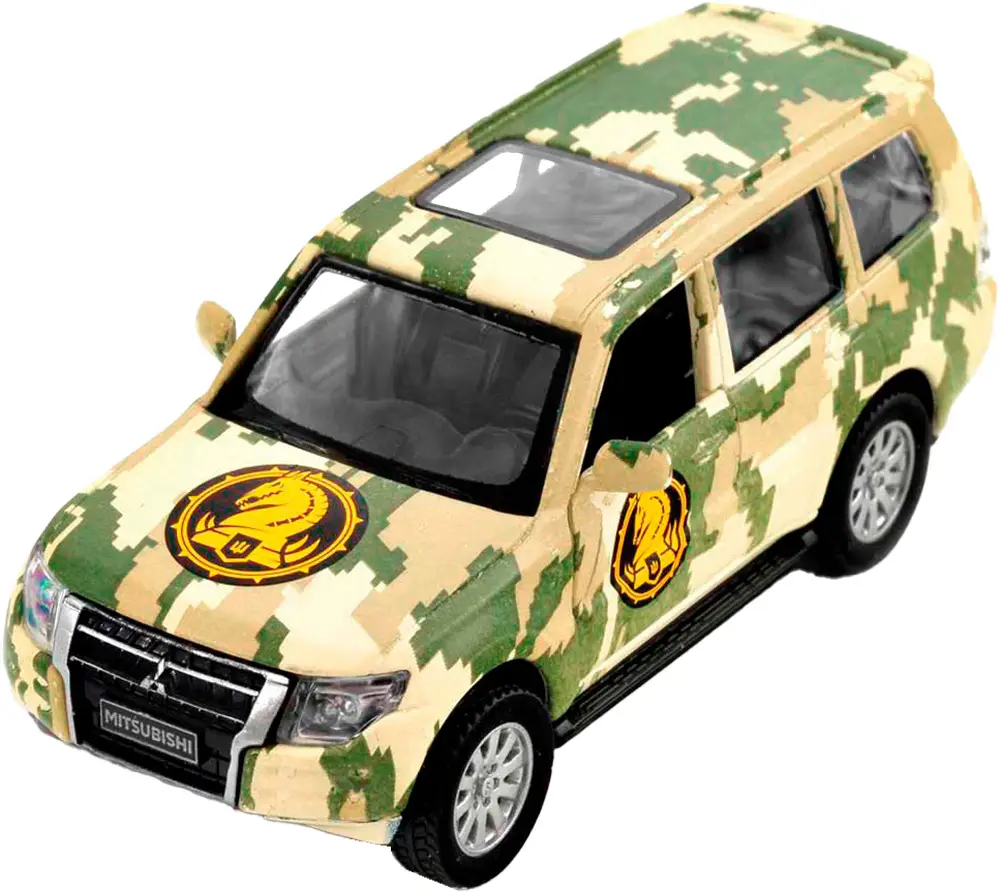 Машинка TechnoDrive серии Шевроны Героев MITSUBISHI PAJERO 4WD TURBO "47 ОМБр"