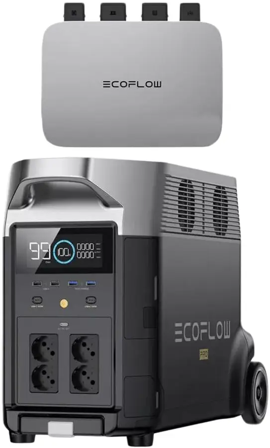 Комплект энергонезависимости EcoFlow PowerStream - микроинвертор 800W + зарядная станция Delta Pro