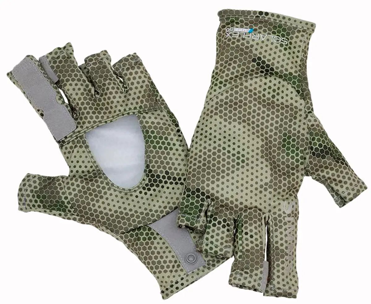 Перчатки Simms Solarflex SunGlove L Hex Camo Loden