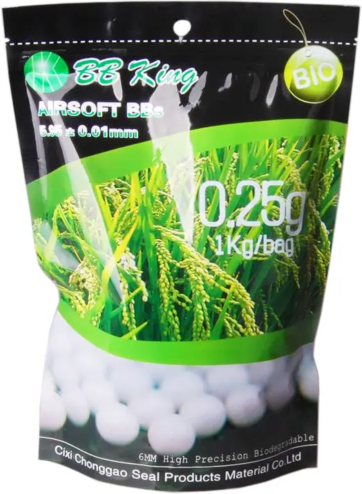 Страйкбольные шарики BB King Biogradable 6 мм 0,25 г 1кг/уп