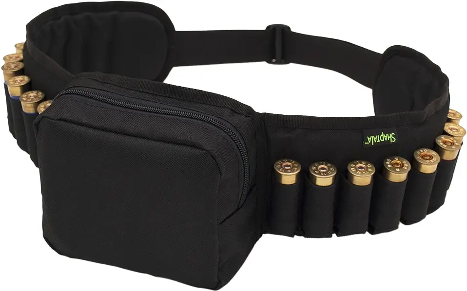 Пояс-патронташ Shaptala 3005-1 с карманом. Черный