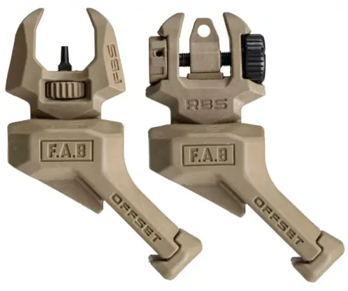 Цілик і мушка FAB Defense FRBS OFFSET 45 градусів Desert tan