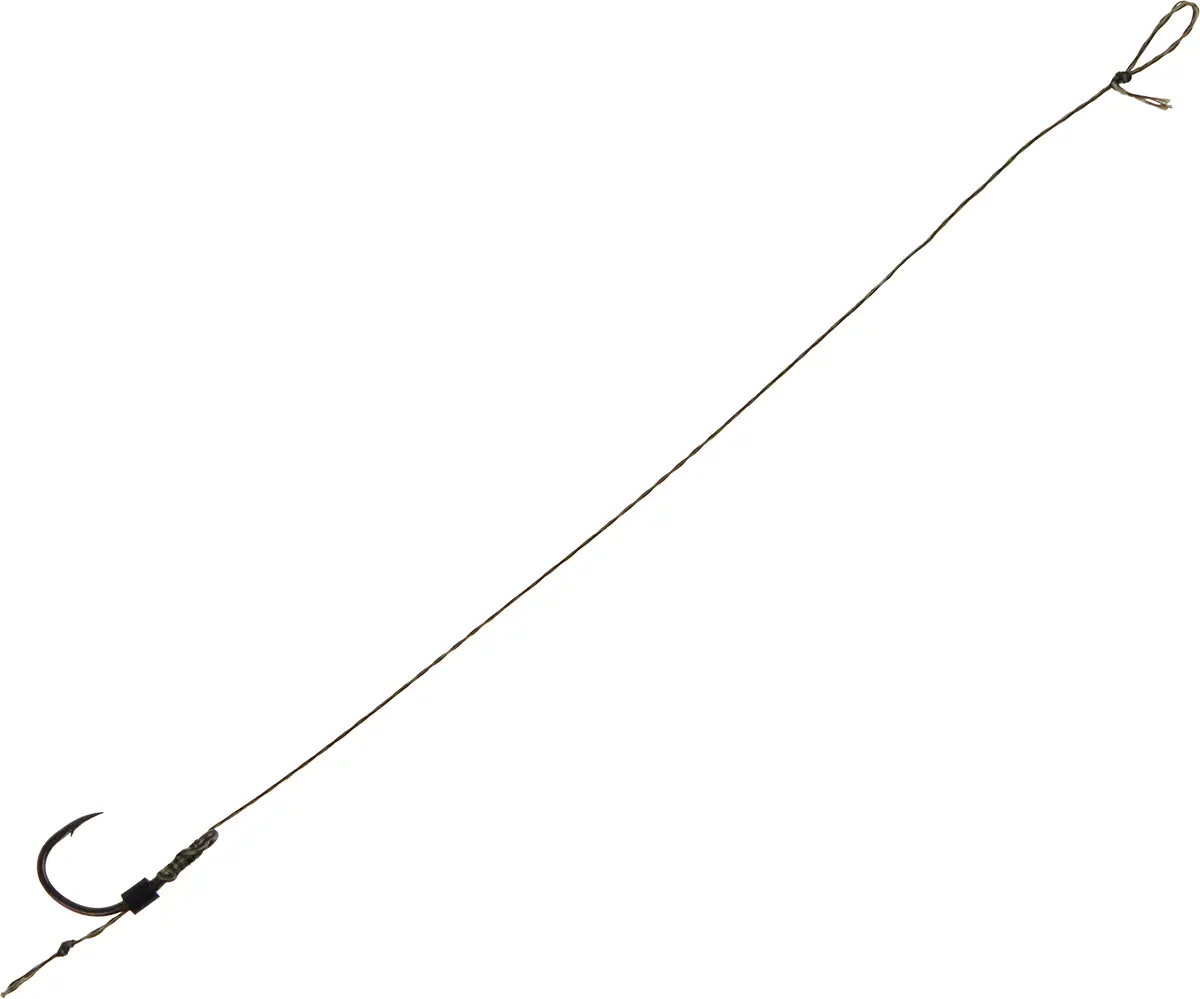 Поводок карповый OrbitalX F1 Hair Rig Wide Gape Weed #10 20lb 10cm (5шт/уп)