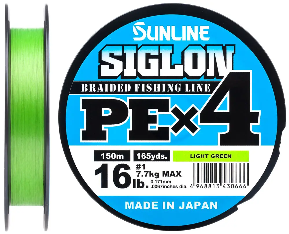 Шнур Sunline Siglon PE х4 300m (салат.) #1.7/0.223 mm 30lb/13.0 kg