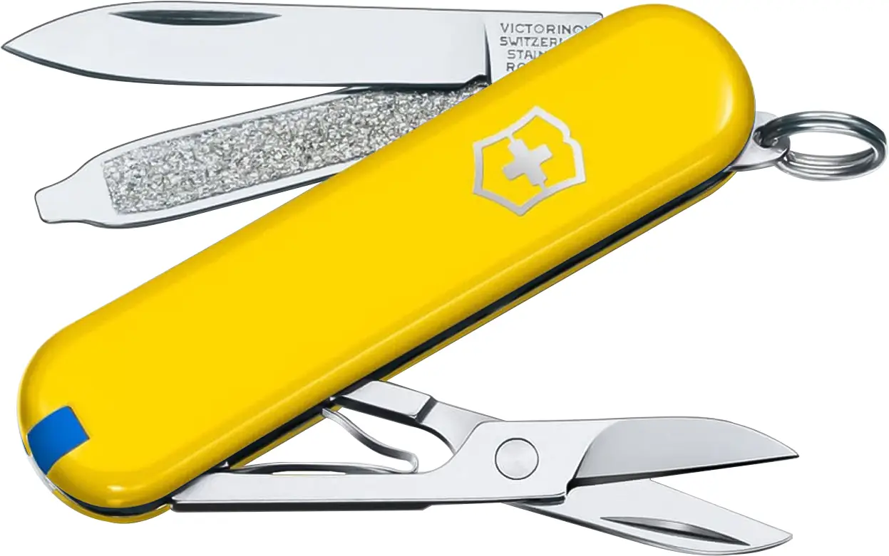 Ніж Victorinox Classic SD Ukraine 0.6223.8.2. Жовтий-Синій