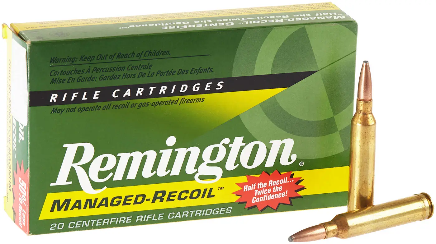 Патрон Remington Managed-Recoil кал. 7mm Rem Mag куля PSP маса 140 гр (9.1 г)