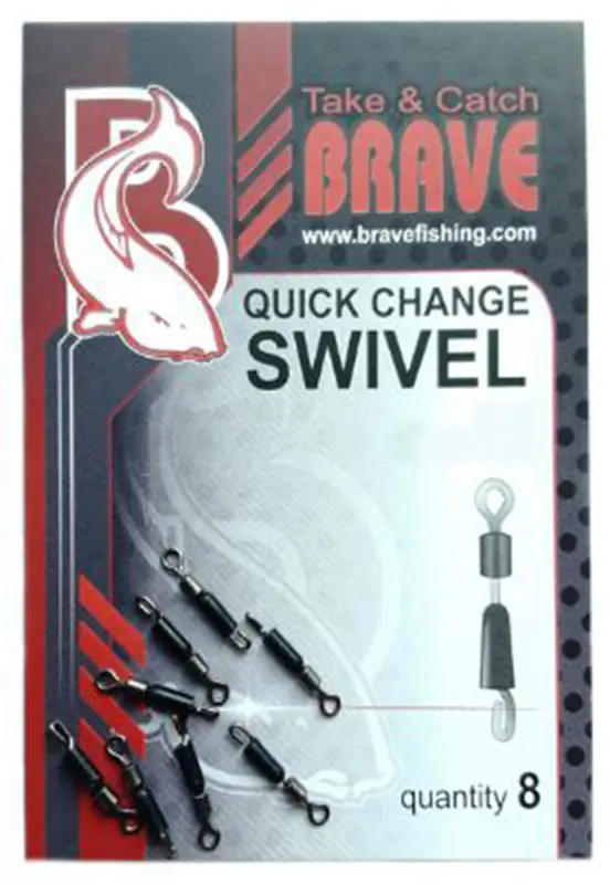 Вертлюжок с застежкой Brave Quick Change Swivel №14 (8шт/уп)