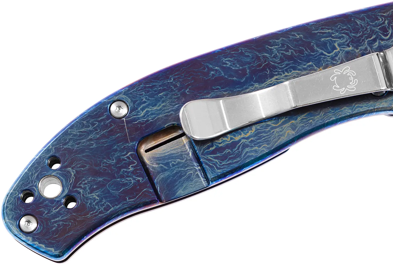 Ніж Spyderco Tenacious D2 Titanium Blue