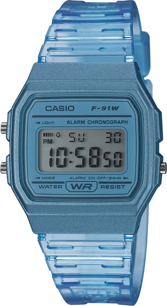 Годинник Casio F-91WS-2EF. Синій