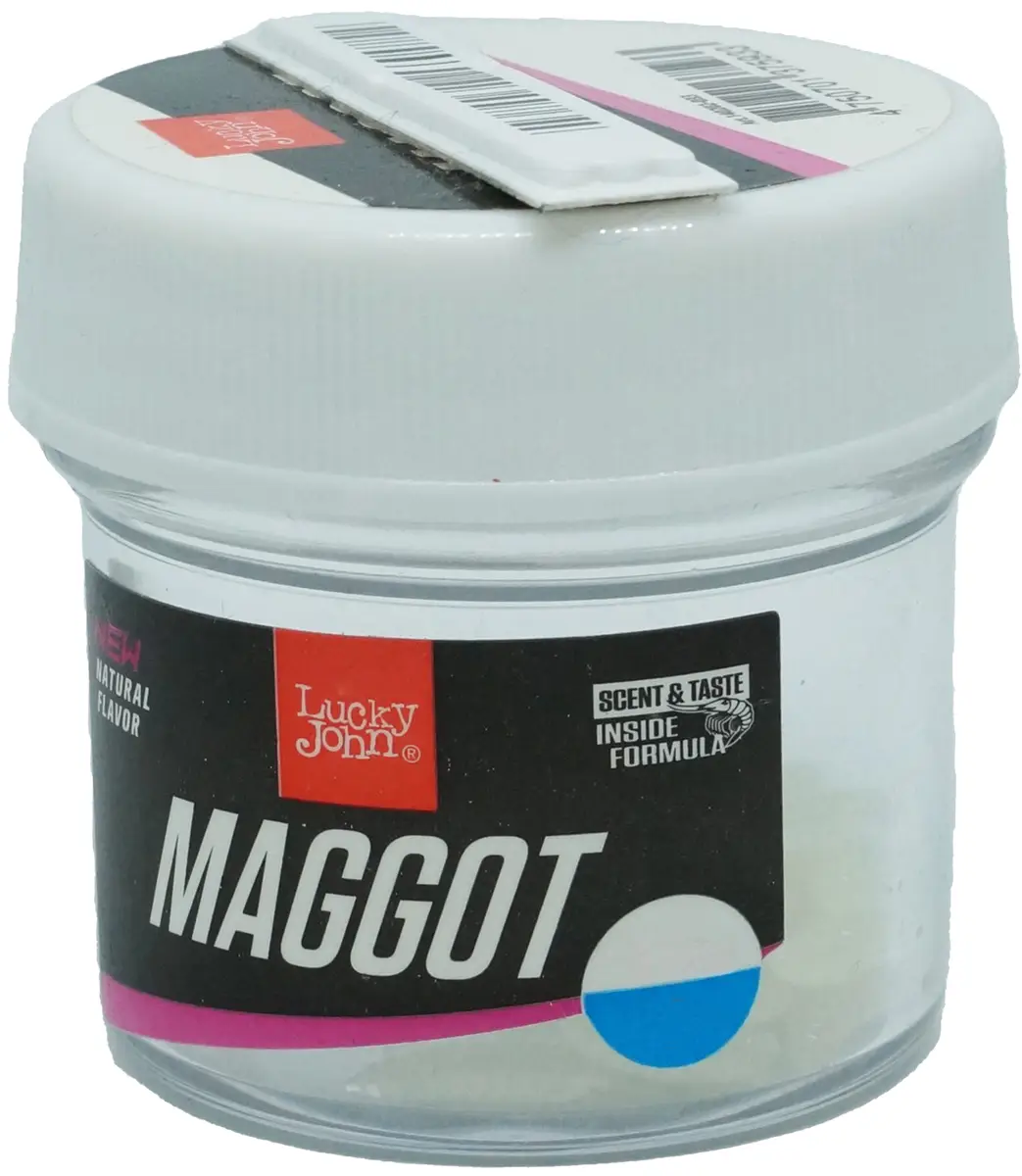 Силікон Lucky John Maggot 14mm (25шт/уп) к:білий