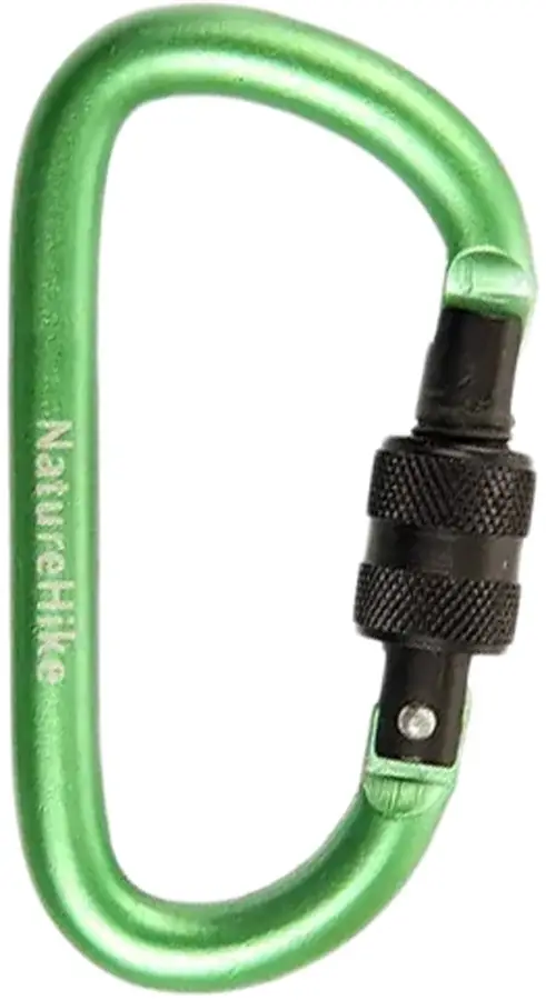 Карабін Naturehike D-type NH15A008-D 80 мм Green