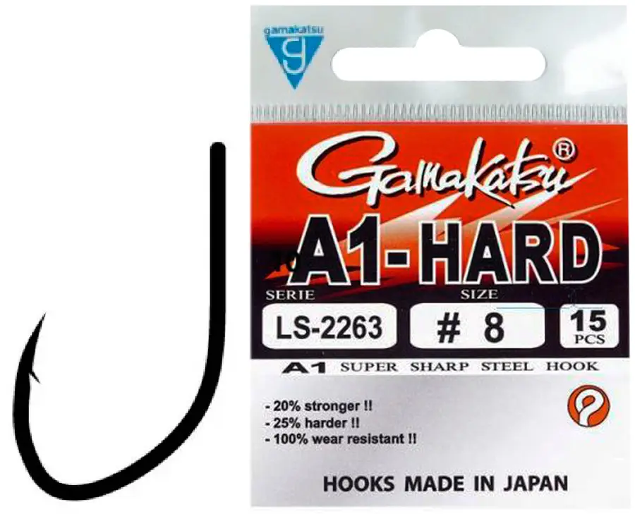 Крючок Gamakatsu A1 LS-2263 NSB Ring Eye №10 (15шт/уп) ц:nickel