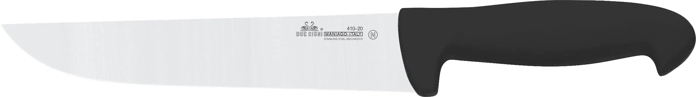 Ніж кухонний Due Cigni Professional Butcher Knife 180 мм. Колір - чорний