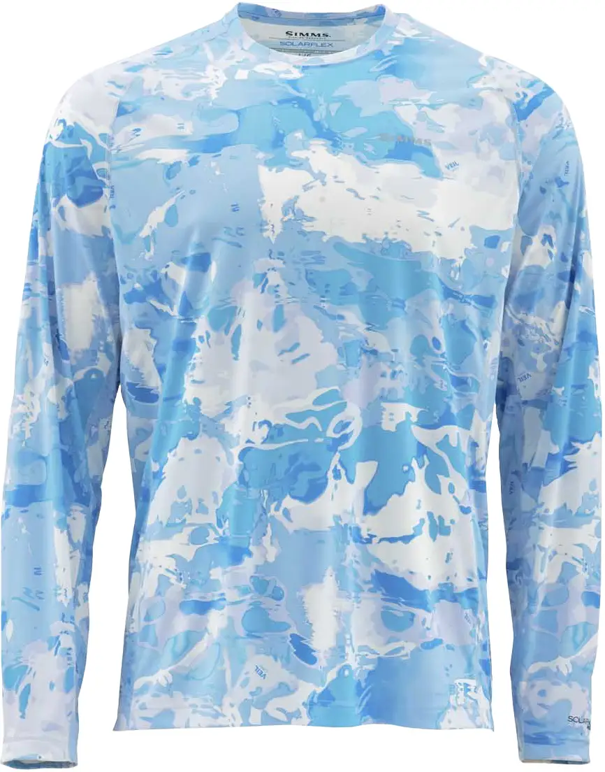 Реглан Simms SolarFlex Crewneck Prints XXL Cloud Camo Blue