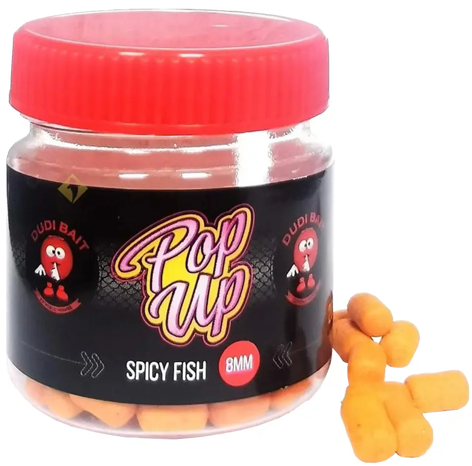 Бойлы Dudi Baits Pop Up Dumbell Spycy Fish 8mm