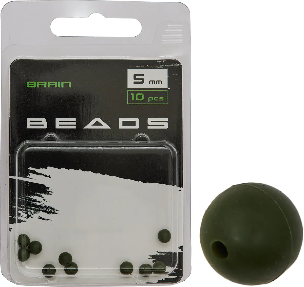 Намистина Brain Beads 5mm (10 шт/уп) Green SGXA-9240-5