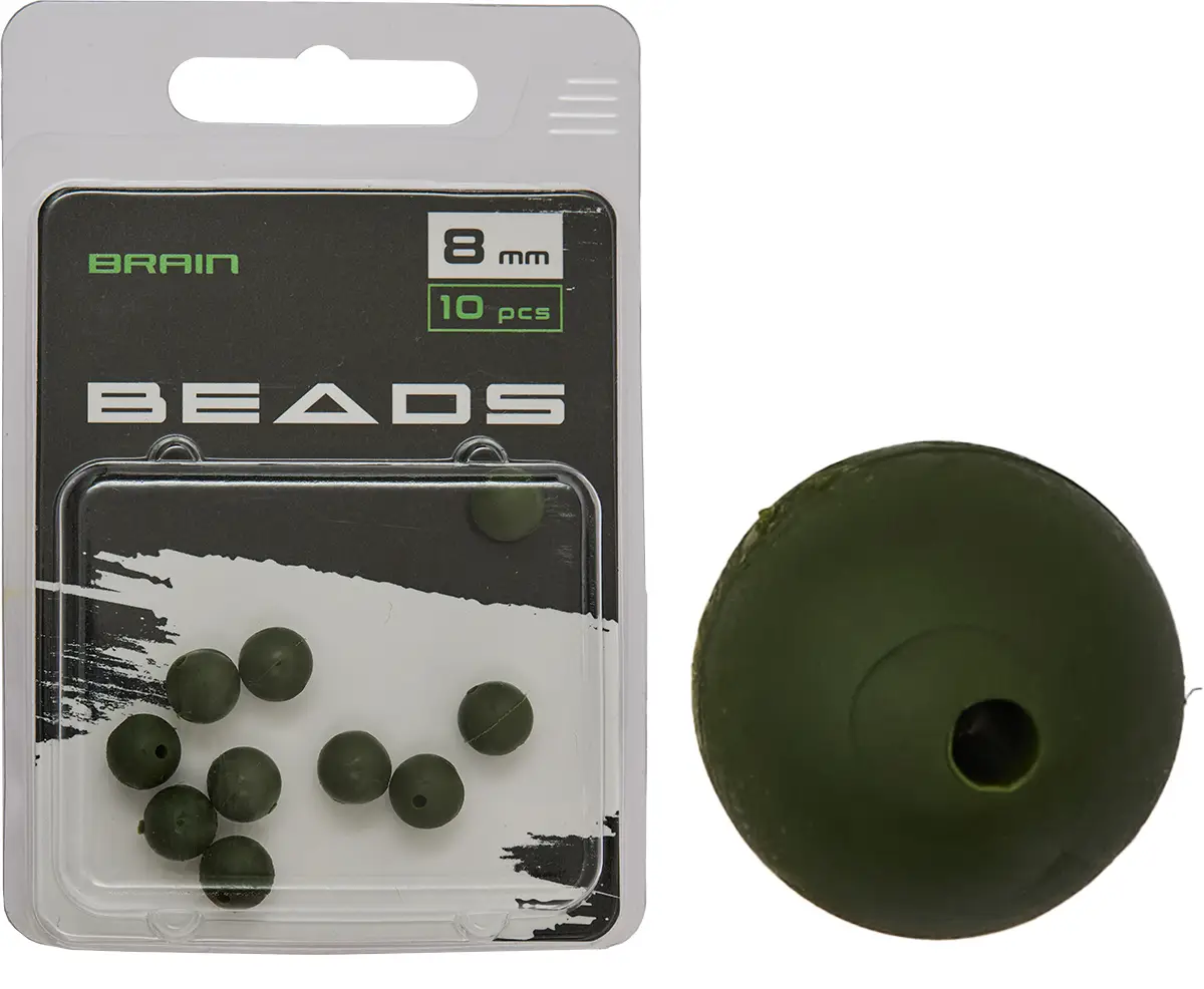 Намистина Brain Beads 8mm (10 шт/уп) Green SGXA-9240-8