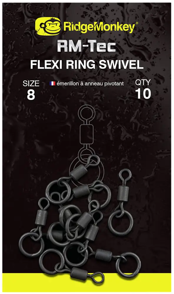 Вертлюжок RidgeMonkey RM-Tec Flexi Ring Swivel #8 (10 шт/уп)