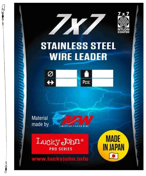 Повідець Lucky John Pro Series SSW AFW 7х7 30см 12кг (3шт/пак)