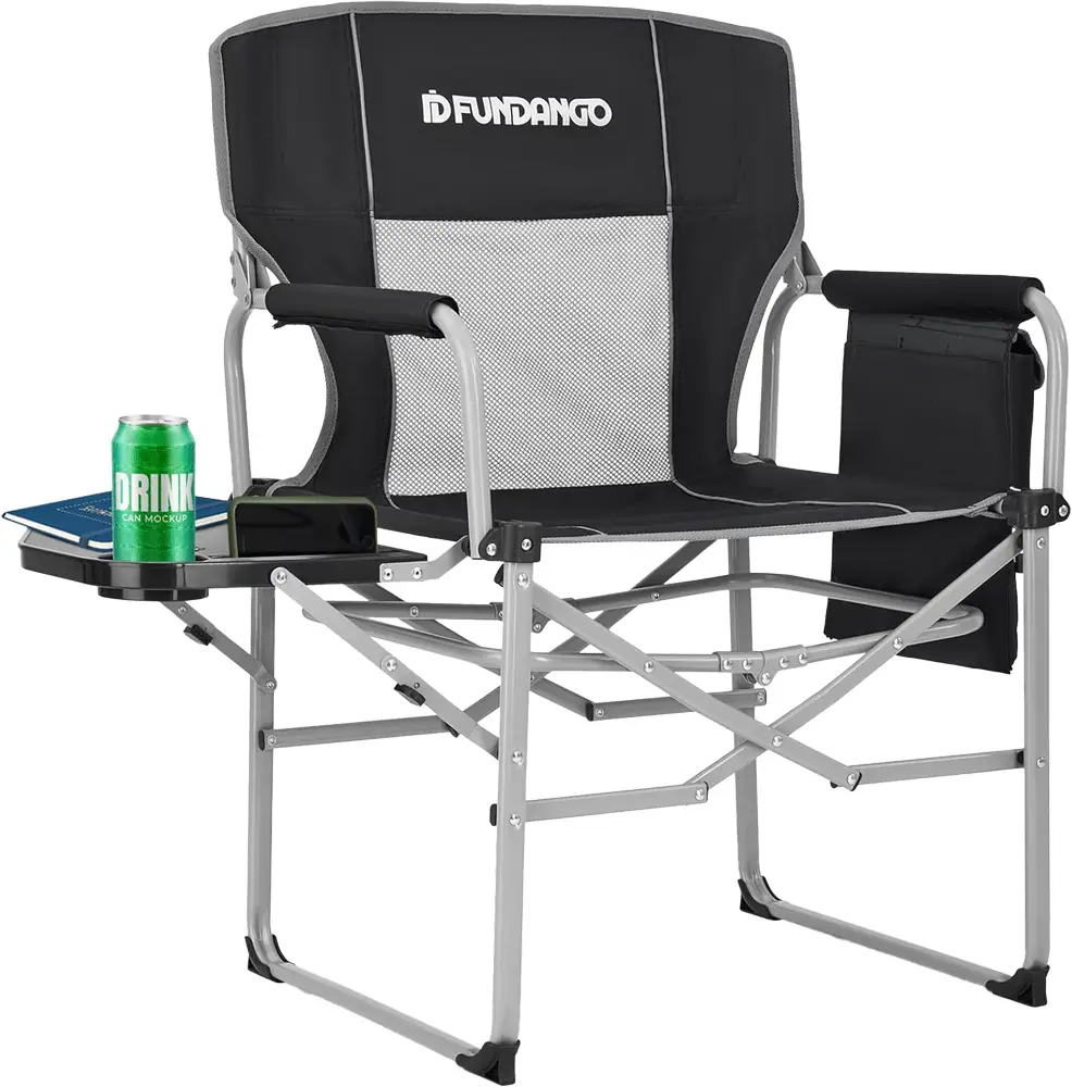 Стілець розкладаний KingCamp Portable Director Chair Black/Grey