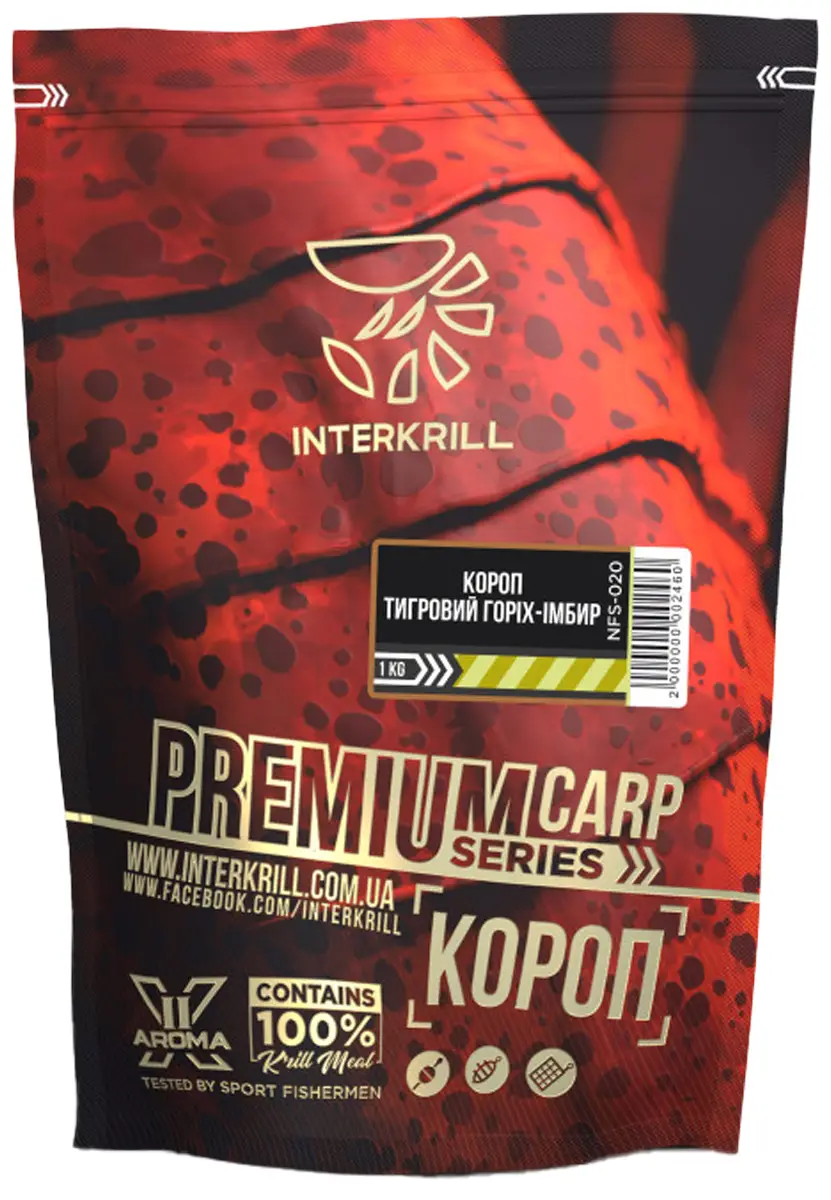 Прикормка INTERKRILL PREMIUM SERIES Короп-Тигровий Горіх-Імбир 1kg