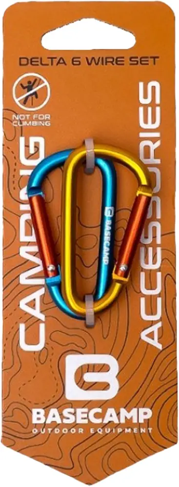 Карабін Base Camp Delta 6 Straight Set 2шт Blue/Orange