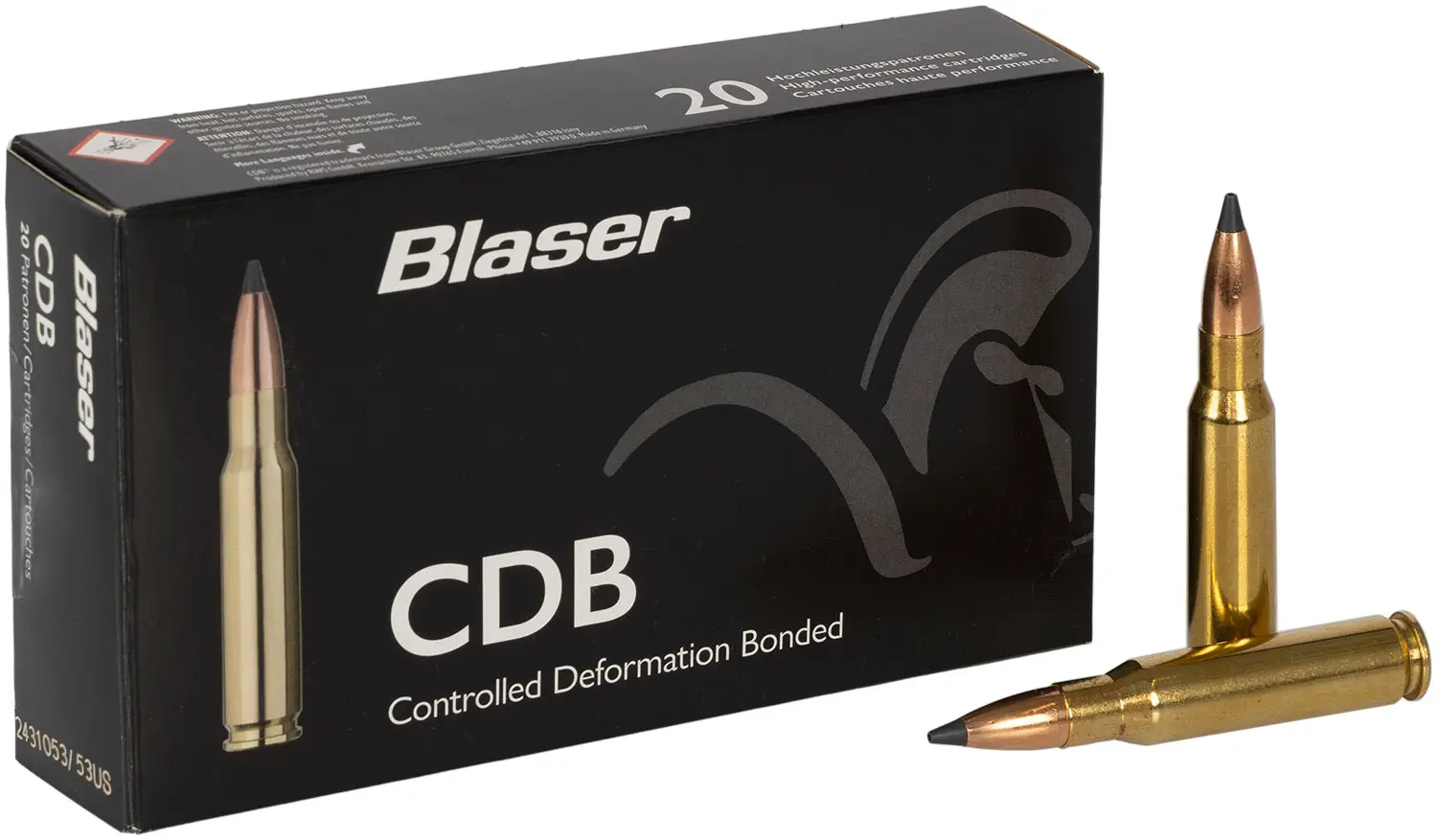 Патрон Blaser кал. 308 Win пуля CDB масса 10,7 г/ 165 гр