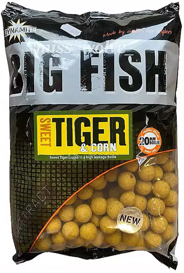 Бойлы Dynamite Baits Big Fish Sweet Tiger & Corn 20mm 1kg