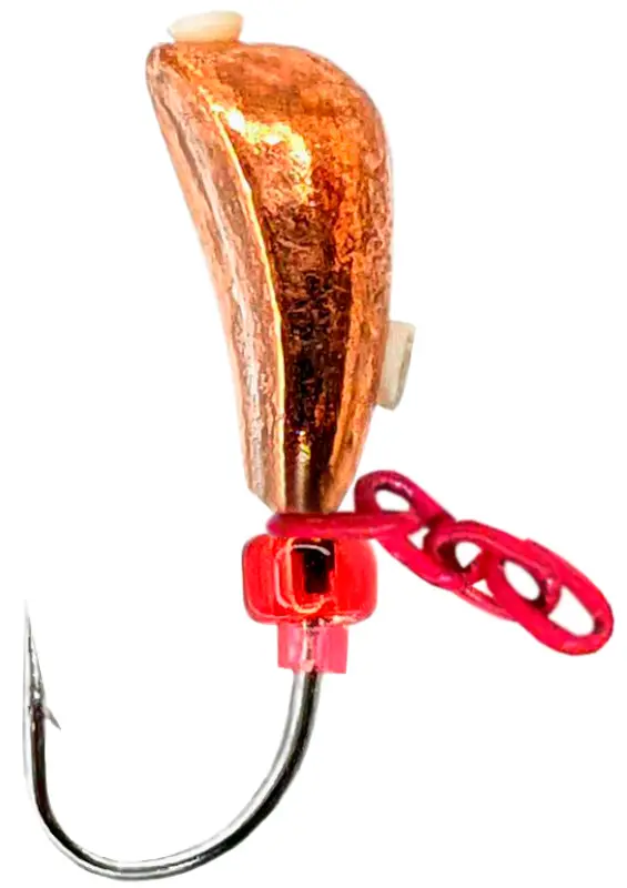 Мормышка Winter Star Уралка с лыской 4.0 mm красная цепь ц:медь