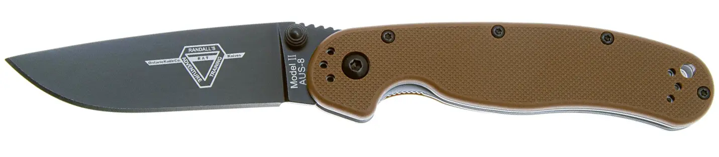 Ніж Ontario Knife RAT II AUS-8 BB Coyote Brown