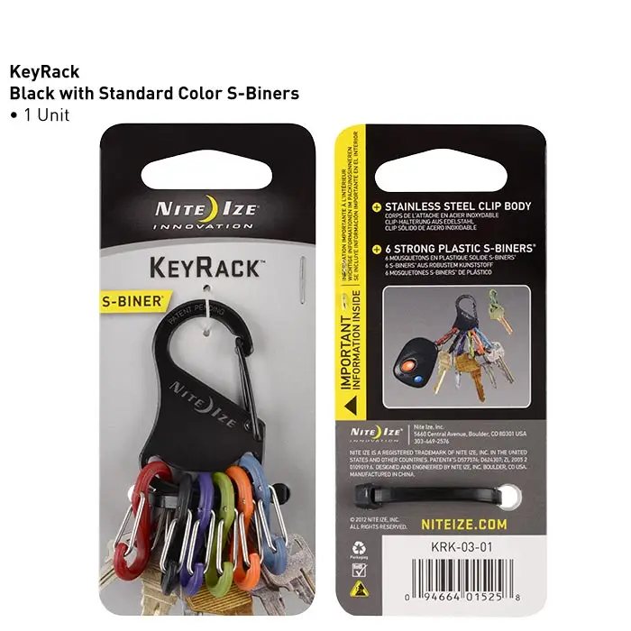 Органайзер для ключей Nite Ize S-Biner Key Rack Black