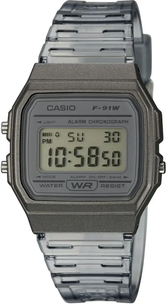 Годинник Casio F-91WS-8EF. Сірий
