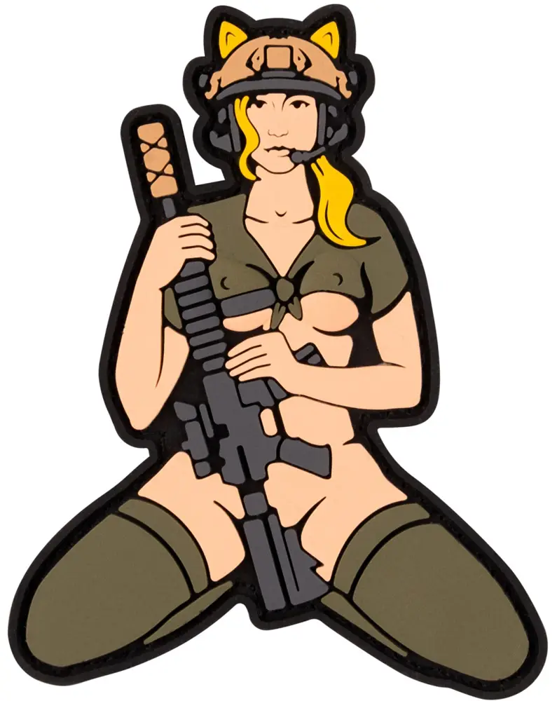 Патч Brand Element Дівчина-кішка блонд