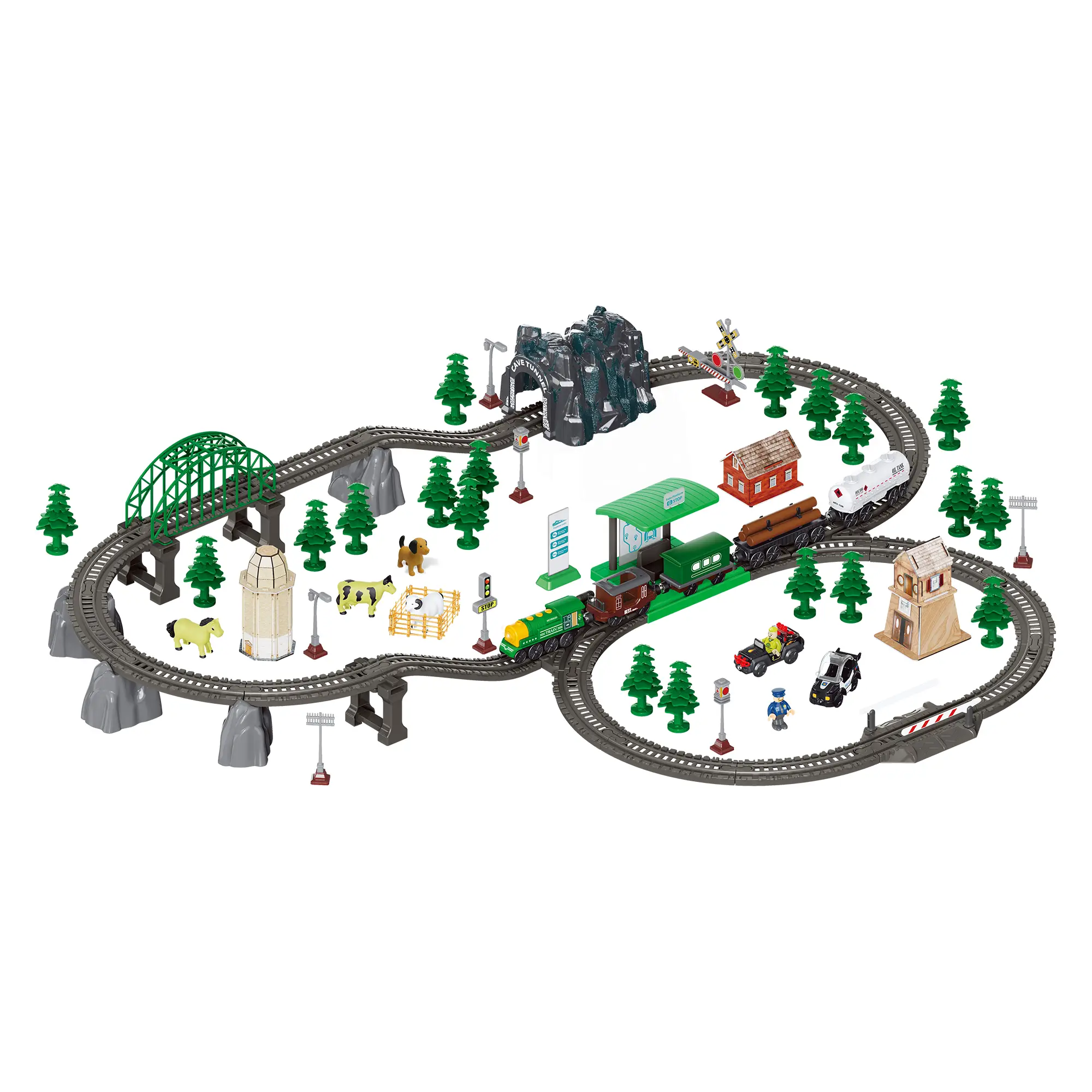 Игровой набор OTAMANKO Странствующий Экспресс 118 деталей Зеленый