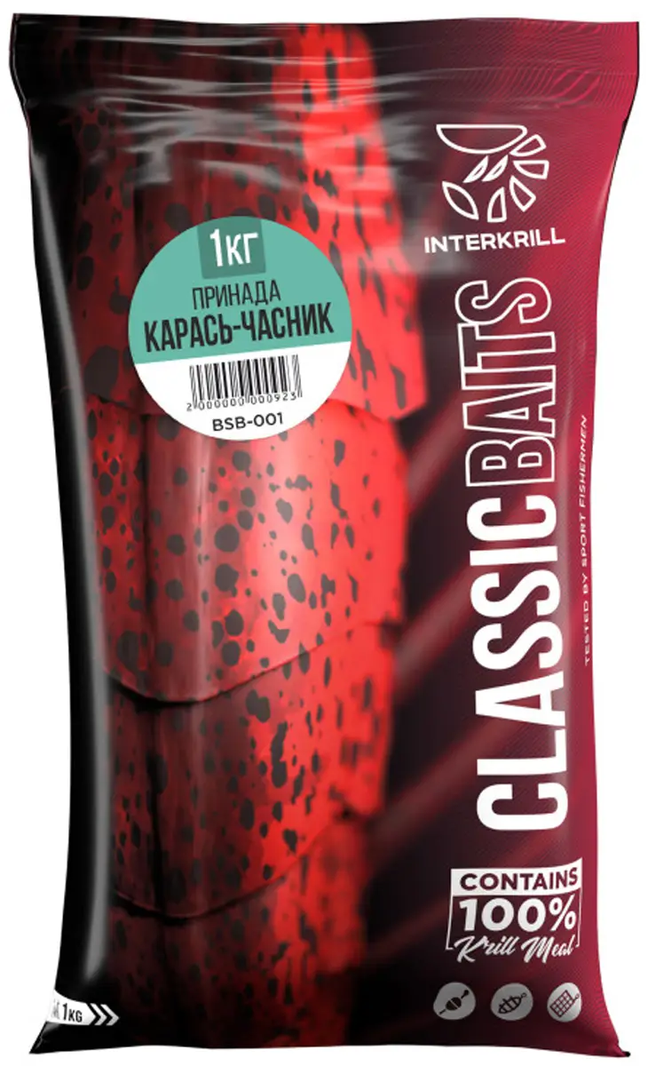 Прикормка INTERKRILL CLASSIC SERIES Карась-часник 1kg