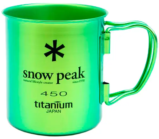 Кружка Snow Peak MG-043GR-US Titanium Single Wall 450ml Green