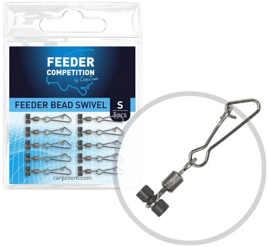 Вертлюжок з застібкою CarpZoom FC Feeder Bead Swivel S (5шт/уп)