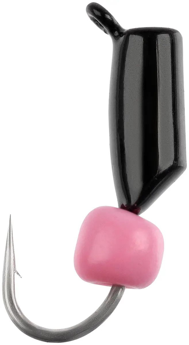 Мормишка вольфрамова Viking Fishing Rigabik+bead 0.35g 2mm Black+P (5шт)