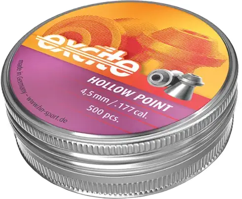 Пули пневматические H&N Hollow Point. Кал. 4.5 мм. Вес - 0.46 г. 500 шт/уп