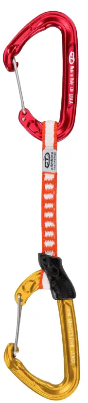 Оттяжка Climbing Technology Fly-Weight EVO Red and Gold Colour Carabiners DY Sling 10мм/17см White/red