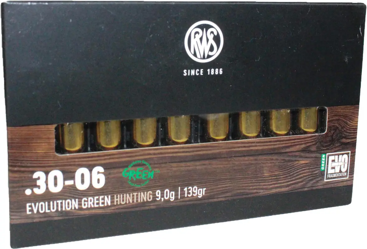 Патрон RWS кал. 30-06 куля EVO Green маса 9,0 г/139 гран