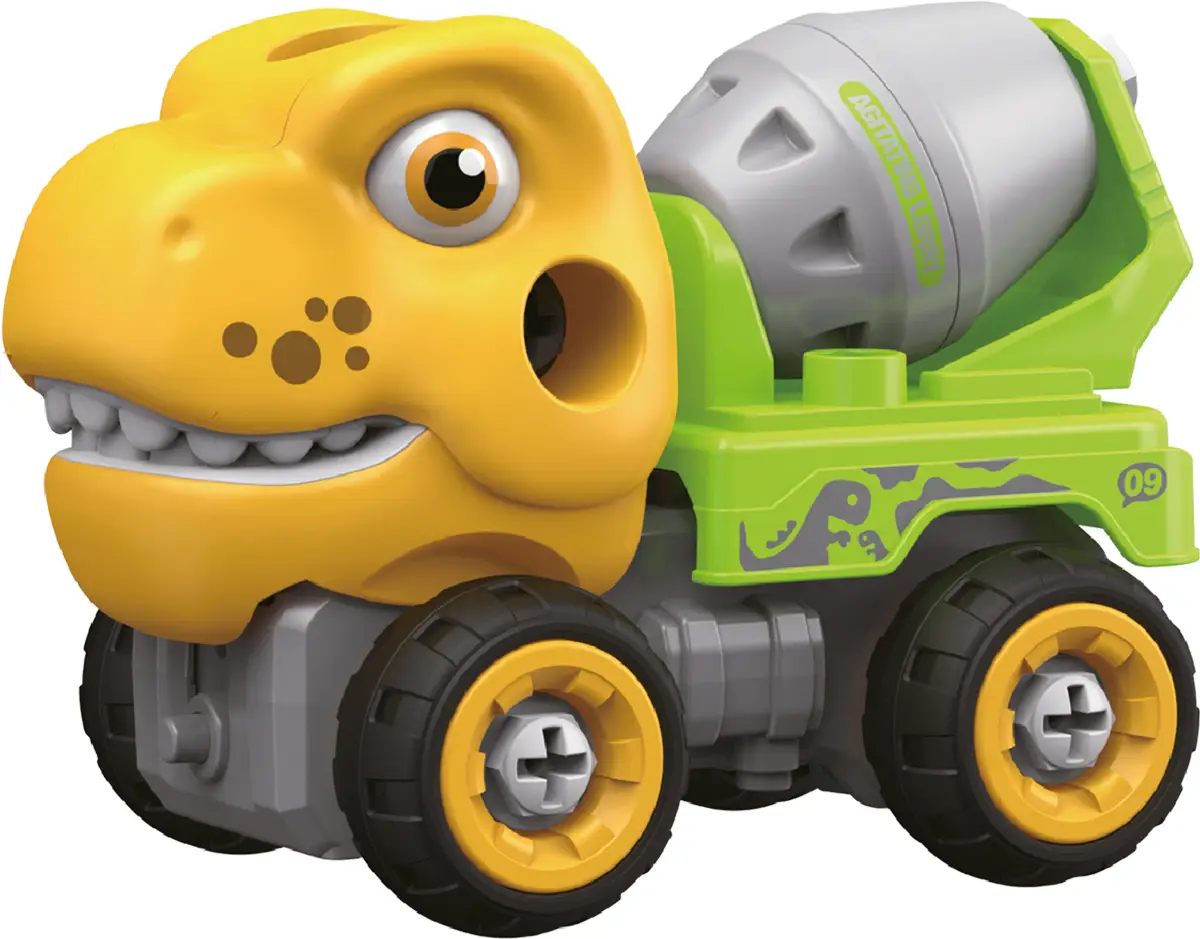 Машинка-конструктор OTAMANKO Тиранозавр бетонозмішувач Жовтий/Зелений