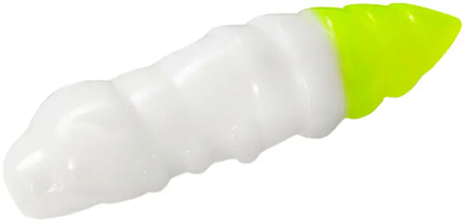 Силікон FishUP Pupa 1.5" cheese taste #131 - White/Hot Chartreuse (8шт/уп)