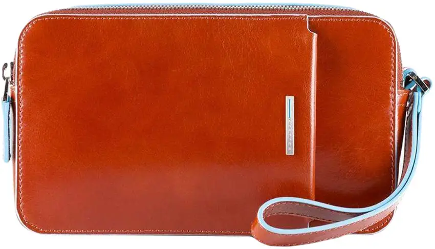 Кошелек Piquadro Blue Square Men’s wrist clutch bag with front slip pocket Orange