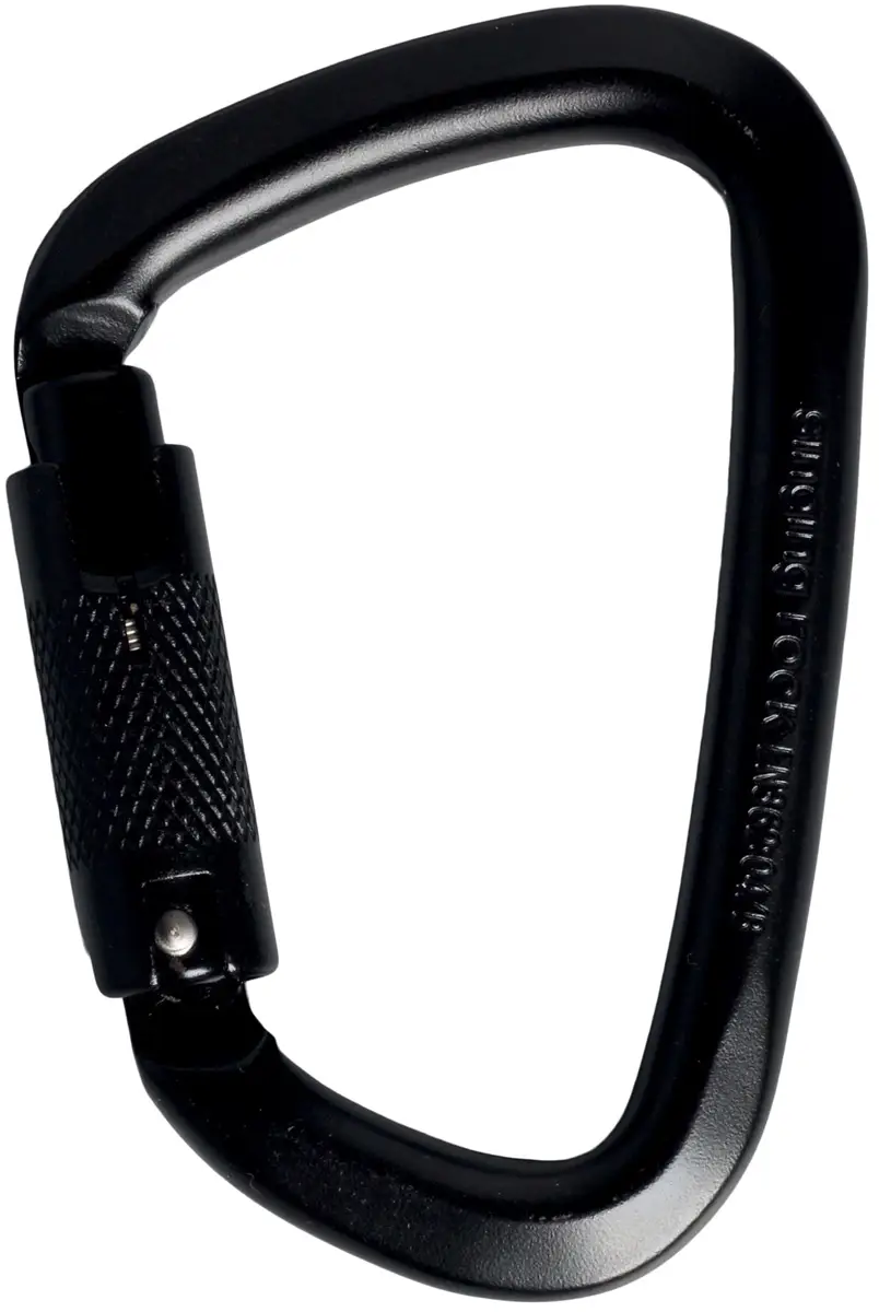 Карабін Singing Rock D Steel Triple Lock Screw Gate 50kN Black