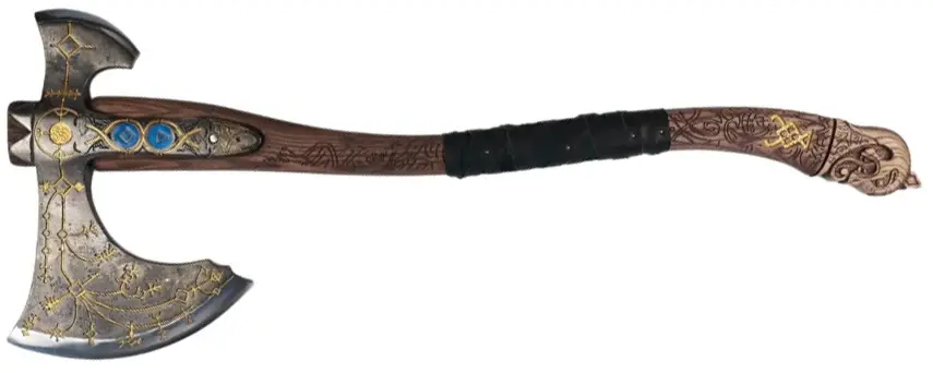 Сокира AncientSmithy Leviathan "Ragnarok Kratos axe" + Дерев’яний кейс з рунами