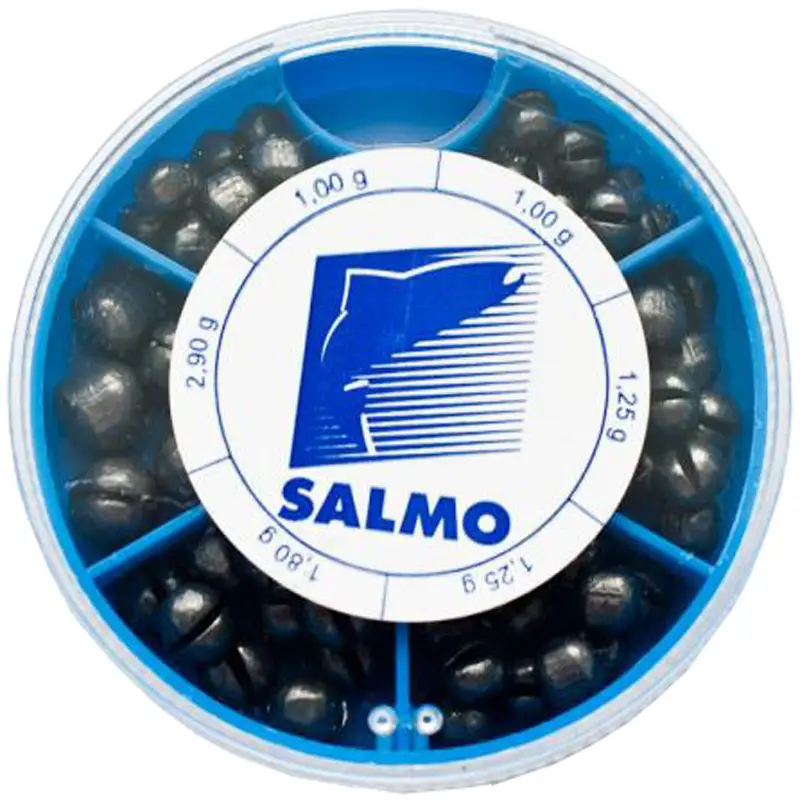 Набір грузил Salmo Дробинка 1.00, 1.25, 1.80, 2.90g (100 шт/уп)