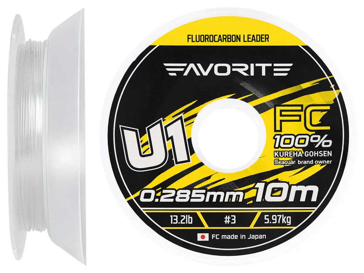 Флюорокарбон Favorite U1 FC 10m #3.0/0.285mm 13.2lb/5.97kg