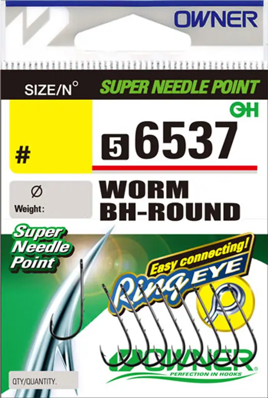 Крючок Owner Worm BH-Round 56537 #4 (9 шт/уп)